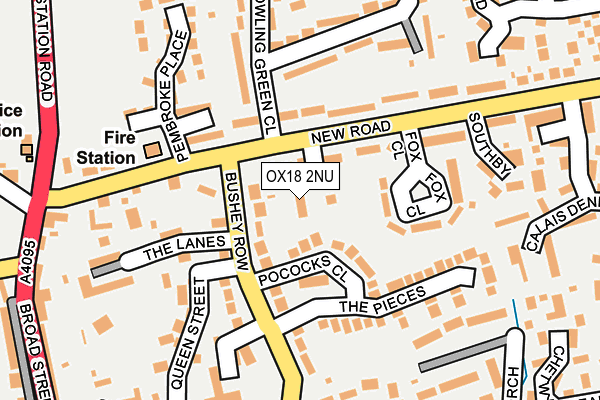 OX18 2NU map - OS OpenMap – Local (Ordnance Survey)