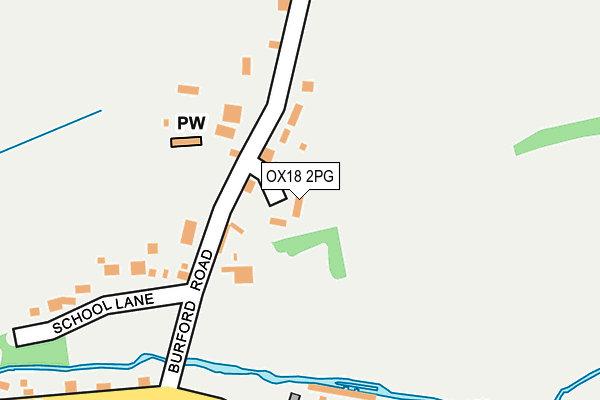 OX18 2PG map - OS OpenMap – Local (Ordnance Survey)