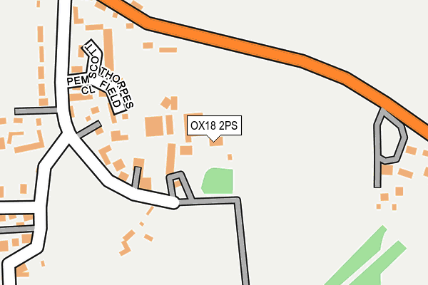 OX18 2PS map - OS OpenMap – Local (Ordnance Survey)