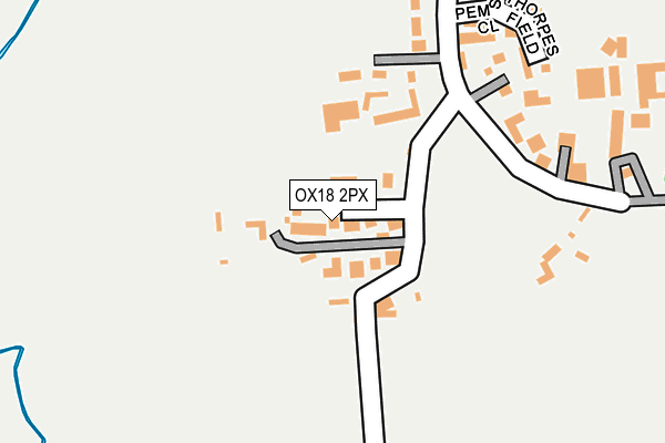 OX18 2PX map - OS OpenMap – Local (Ordnance Survey)