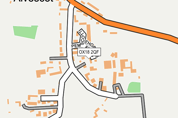OX18 2QF map - OS OpenMap – Local (Ordnance Survey)