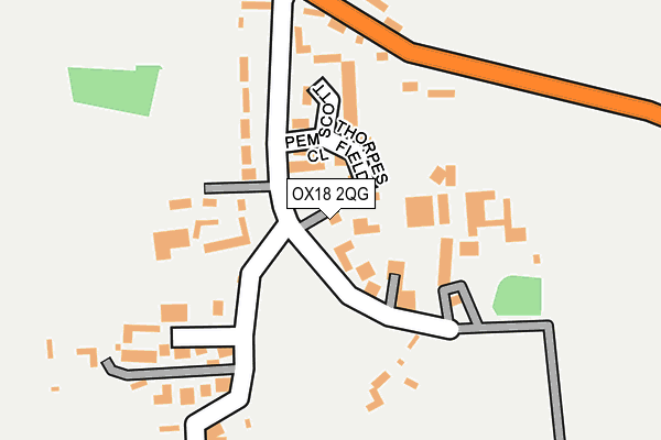 OX18 2QG map - OS OpenMap – Local (Ordnance Survey)