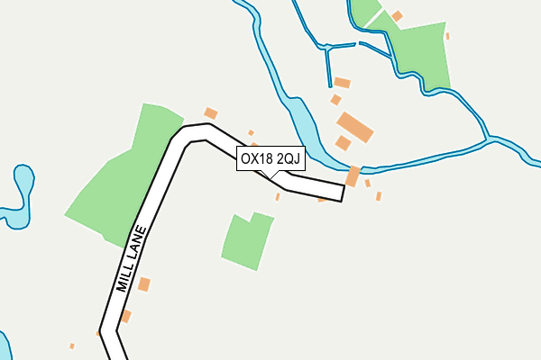 OX18 2QJ map - OS OpenMap – Local (Ordnance Survey)