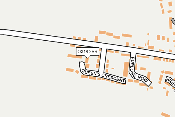 OX18 2RR map - OS OpenMap – Local (Ordnance Survey)