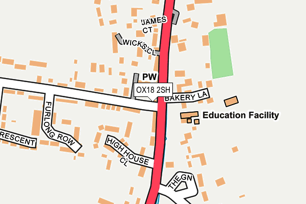 Map of THE SCHOOL BUS COMPANY (OXFORD) LIMITED at local scale