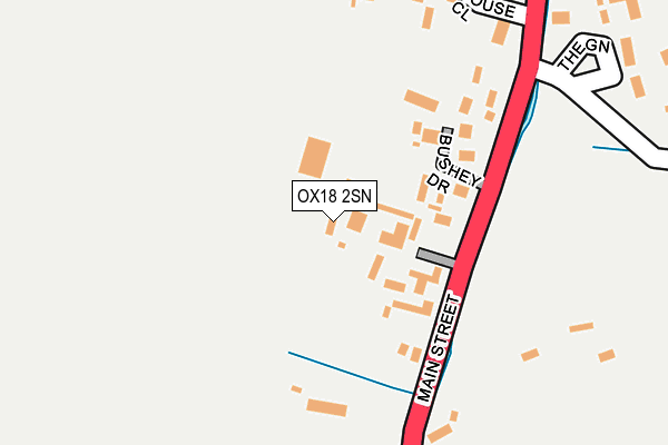 OX18 2SN map - OS OpenMap – Local (Ordnance Survey)