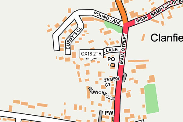 OX18 2TR map - OS OpenMap – Local (Ordnance Survey)