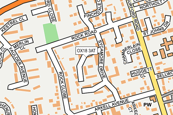 OX18 3AT map - OS OpenMap – Local (Ordnance Survey)