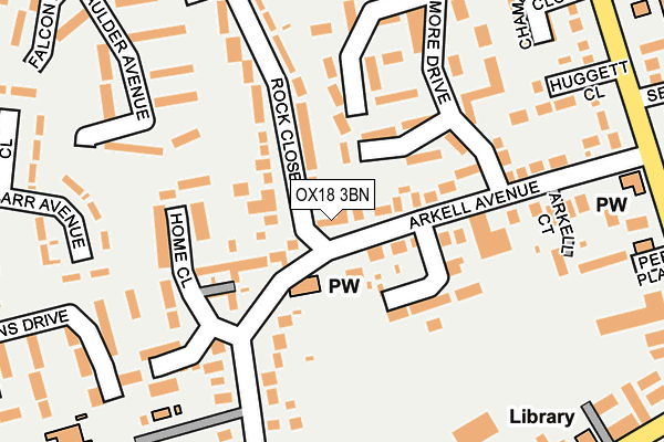 OX18 3BN map - OS OpenMap – Local (Ordnance Survey)