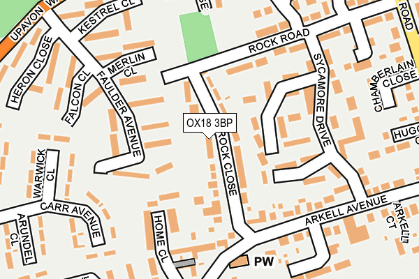 OX18 3BP map - OS OpenMap – Local (Ordnance Survey)