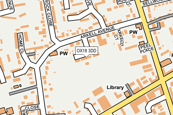 OX18 3DD map - OS OpenMap – Local (Ordnance Survey)