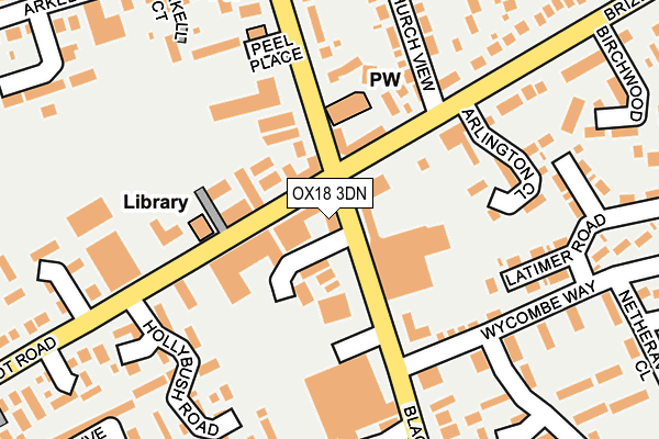 OX18 3DN map - OS OpenMap – Local (Ordnance Survey)