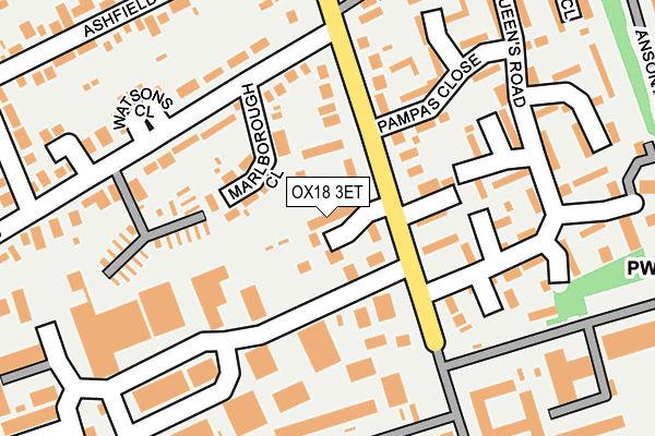 OX18 3ET map - OS OpenMap – Local (Ordnance Survey)