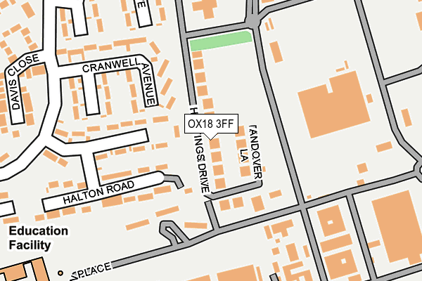 OX18 3FF map - OS OpenMap – Local (Ordnance Survey)