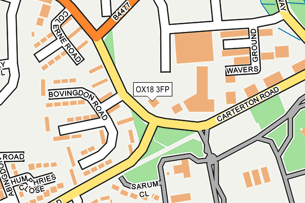 OX18 3FP map - OS OpenMap – Local (Ordnance Survey)