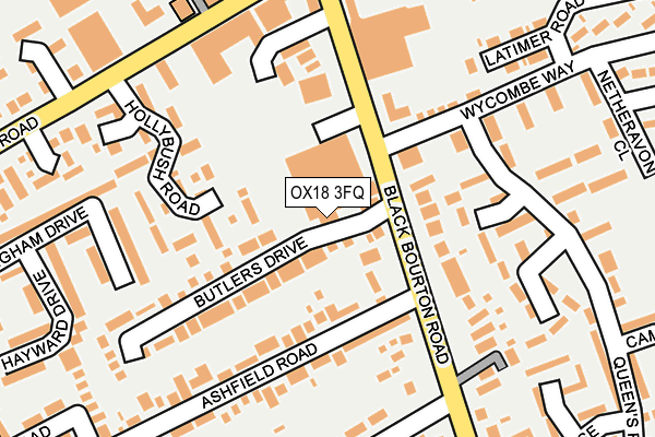 OX18 3FQ map - OS OpenMap – Local (Ordnance Survey)