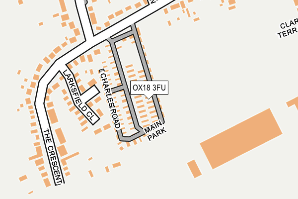 OX18 3FU map - OS OpenMap – Local (Ordnance Survey)