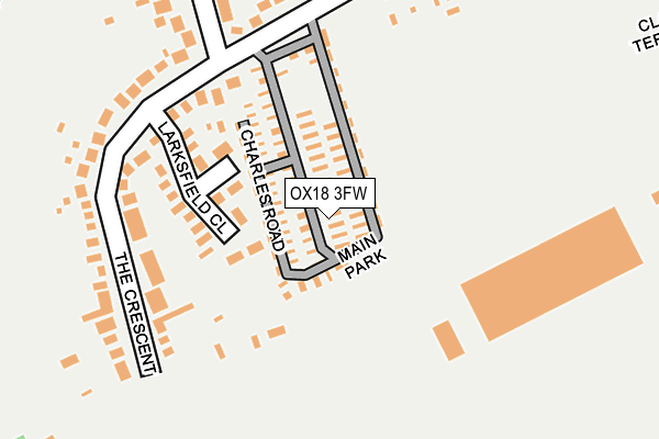 OX18 3FW map - OS OpenMap – Local (Ordnance Survey)