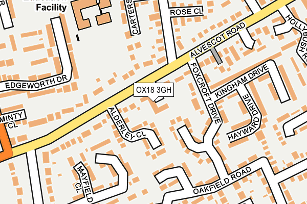 OX18 3GH map - OS OpenMap – Local (Ordnance Survey)