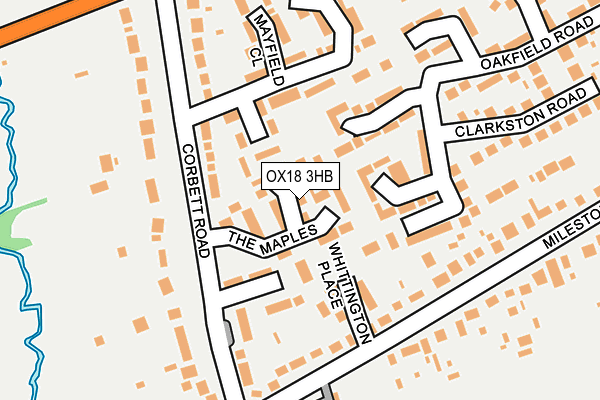 OX18 3HB map - OS OpenMap – Local (Ordnance Survey)