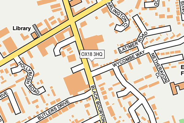 OX18 3HQ map - OS OpenMap – Local (Ordnance Survey)