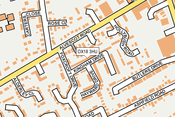 OX18 3HU map - OS OpenMap – Local (Ordnance Survey)