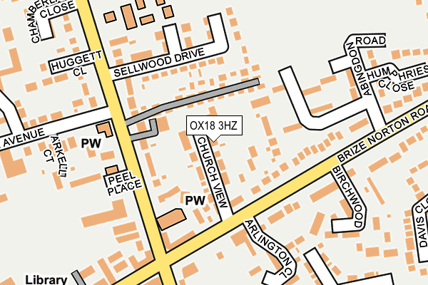 OX18 3HZ map - OS OpenMap – Local (Ordnance Survey)