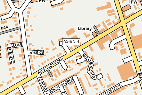 OX18 3JH map - OS OpenMap – Local (Ordnance Survey)