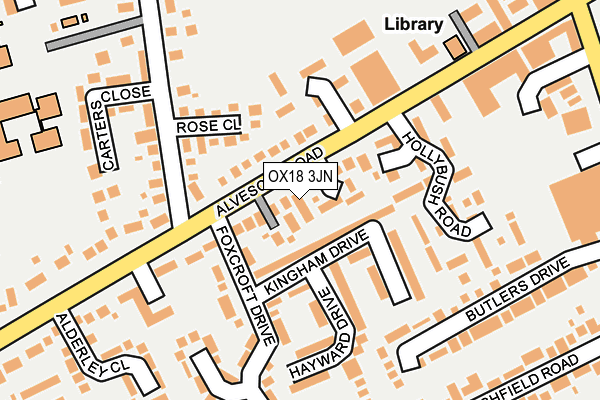 OX18 3JN map - OS OpenMap – Local (Ordnance Survey)