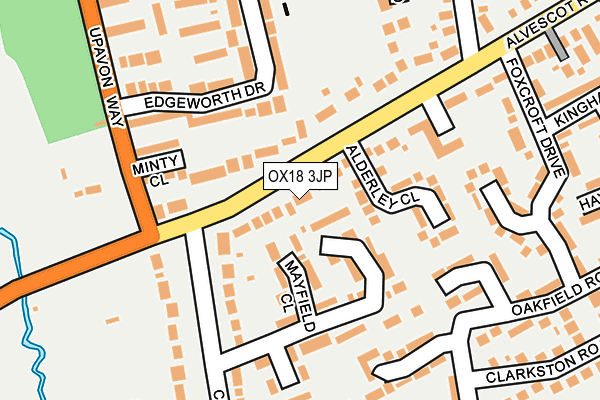 OX18 3JP map - OS OpenMap – Local (Ordnance Survey)