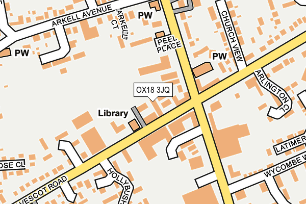 OX18 3JQ map - OS OpenMap – Local (Ordnance Survey)