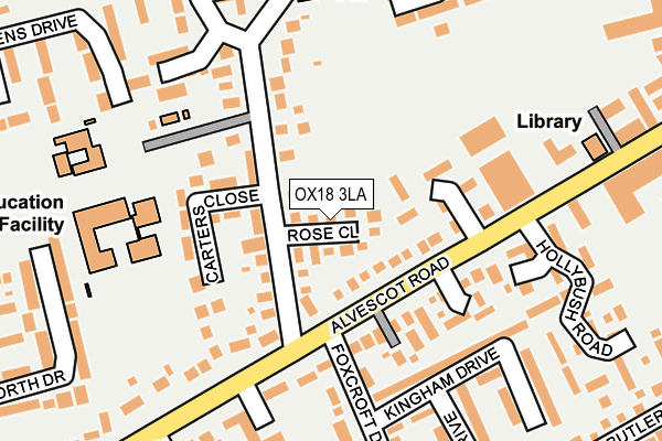 OX18 3LA map - OS OpenMap – Local (Ordnance Survey)