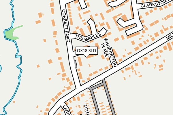 OX18 3LD map - OS OpenMap – Local (Ordnance Survey)