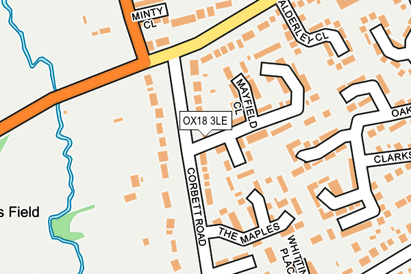 OX18 3LE map - OS OpenMap – Local (Ordnance Survey)