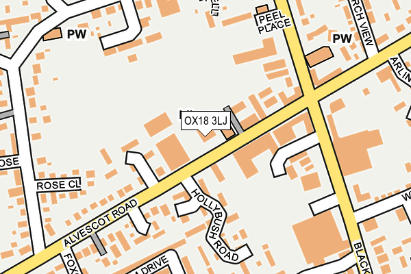 OX18 3LJ map - OS OpenMap – Local (Ordnance Survey)