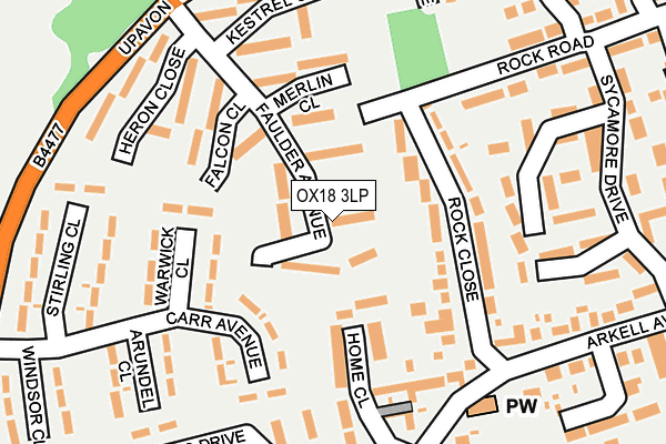 OX18 3LP map - OS OpenMap – Local (Ordnance Survey)