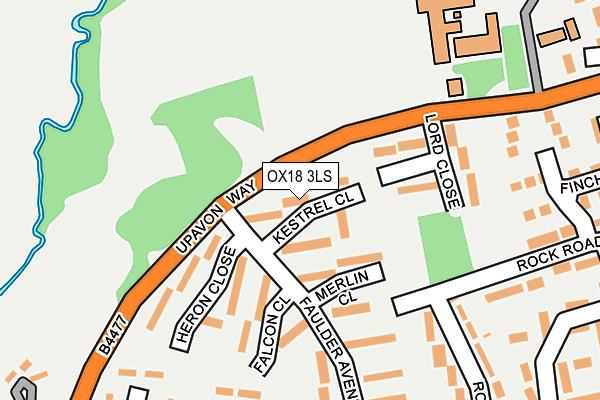 OX18 3LS map - OS OpenMap – Local (Ordnance Survey)