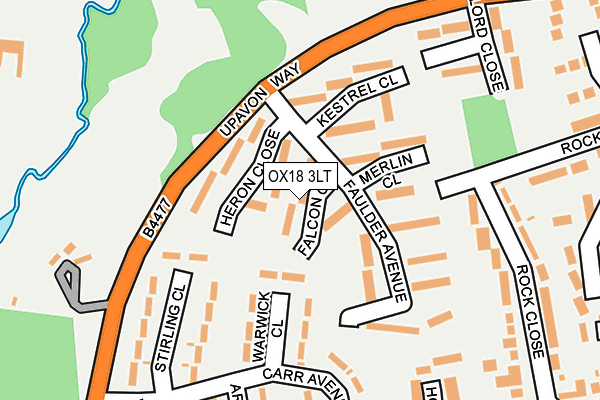 OX18 3LT map - OS OpenMap – Local (Ordnance Survey)