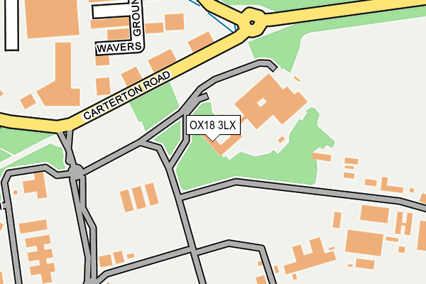 OX18 3LX map - OS OpenMap – Local (Ordnance Survey)