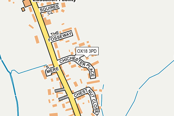 OX18 3PD map - OS OpenMap – Local (Ordnance Survey)