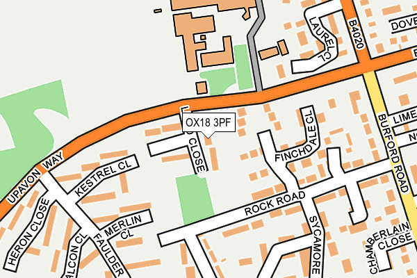 OX18 3PF map - OS OpenMap – Local (Ordnance Survey)