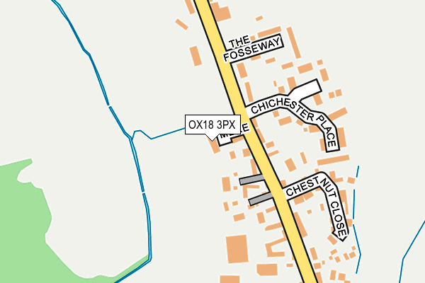 OX18 3PX map - OS OpenMap – Local (Ordnance Survey)