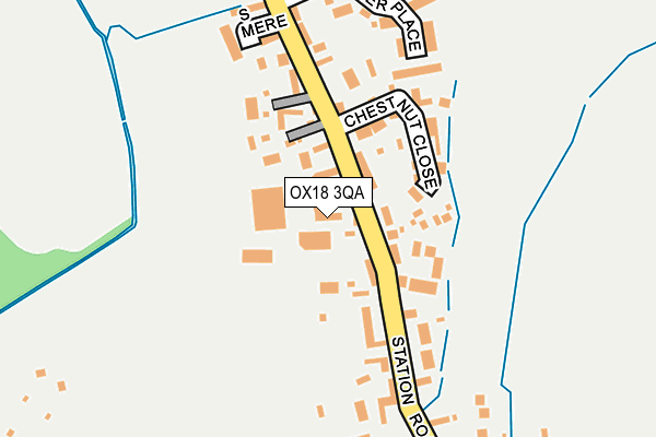 OX18 3QA map - OS OpenMap – Local (Ordnance Survey)