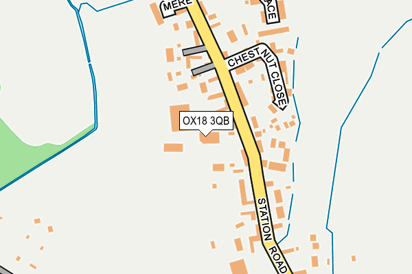 OX18 3QB map - OS OpenMap – Local (Ordnance Survey)