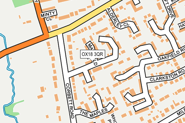 OX18 3QR map - OS OpenMap – Local (Ordnance Survey)