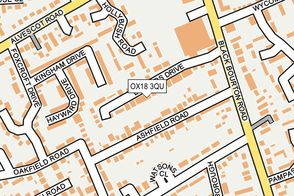 OX18 3QU map - OS OpenMap – Local (Ordnance Survey)