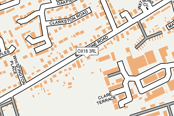 OX18 3RL map - OS OpenMap – Local (Ordnance Survey)