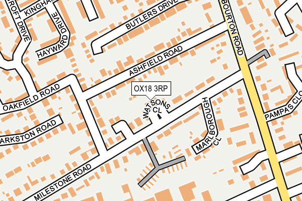 OX18 3RP map - OS OpenMap – Local (Ordnance Survey)