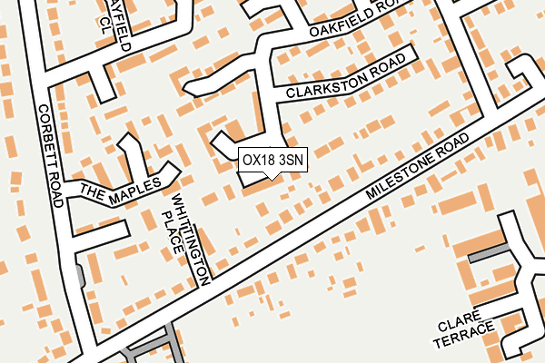 OX18 3SN map - OS OpenMap – Local (Ordnance Survey)