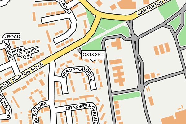 OX18 3SU map - OS OpenMap – Local (Ordnance Survey)